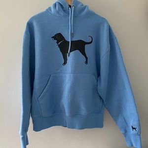 Light Blue Black Dog Sweatshirt